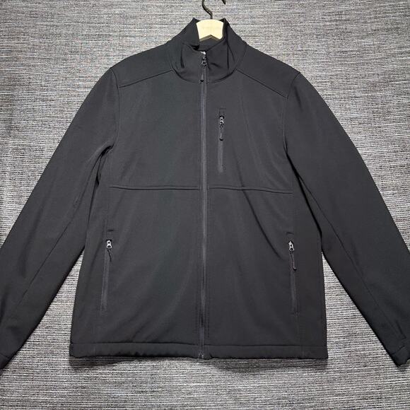 Outdoor Life Jacket Men's Medium Black Full Zip Softshell Full Zip - Picture 1 of 11